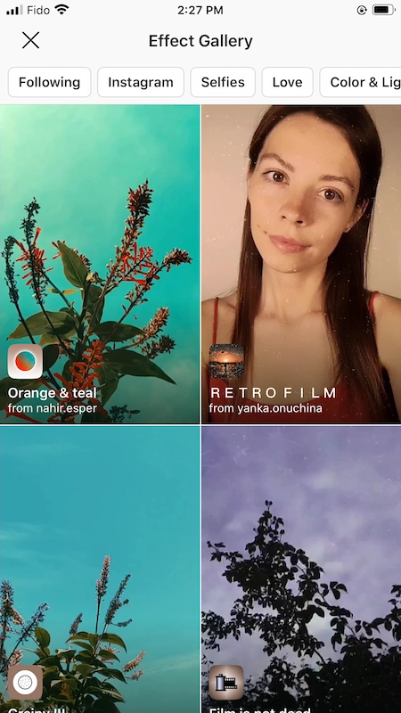 AR filters