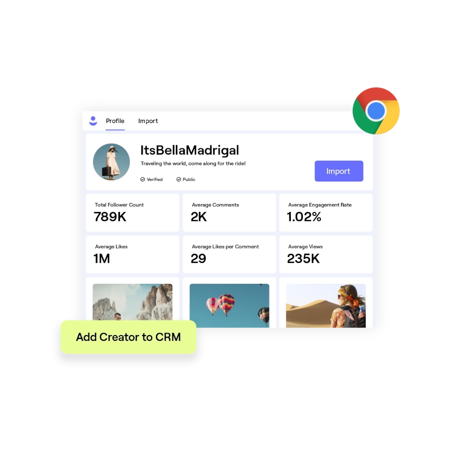 stylized image showing GRIN's influencer discovery tool