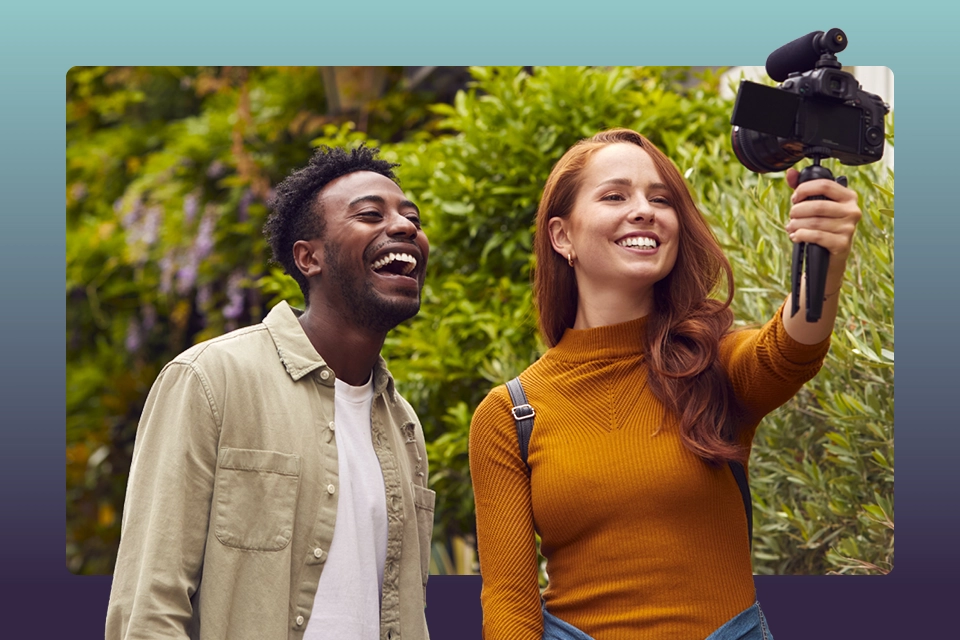 Two influencers taking a photograph of themselves