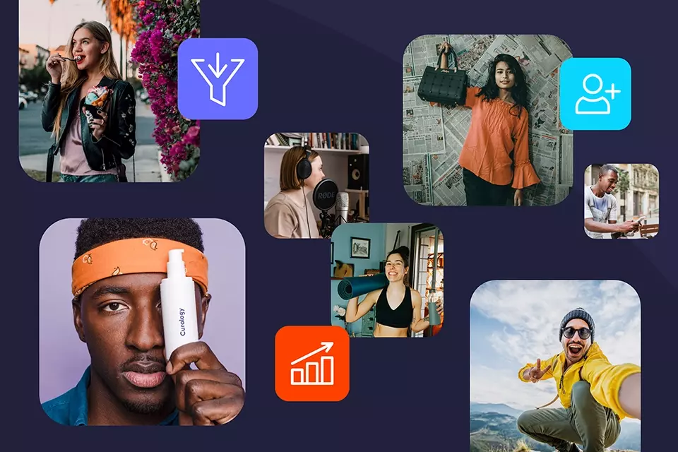 Stylized feature image with influencers