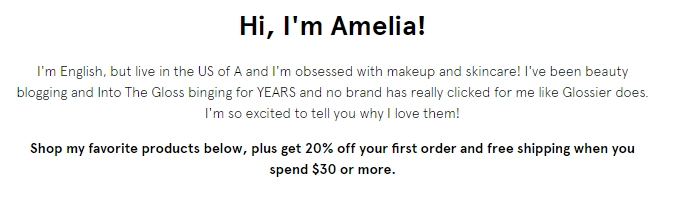 Example of affiliate email