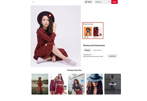 Shoppable ad example